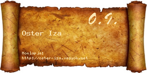 Oster Iza névjegykártya